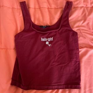 Forever 21 'Babygirl' cropped tank